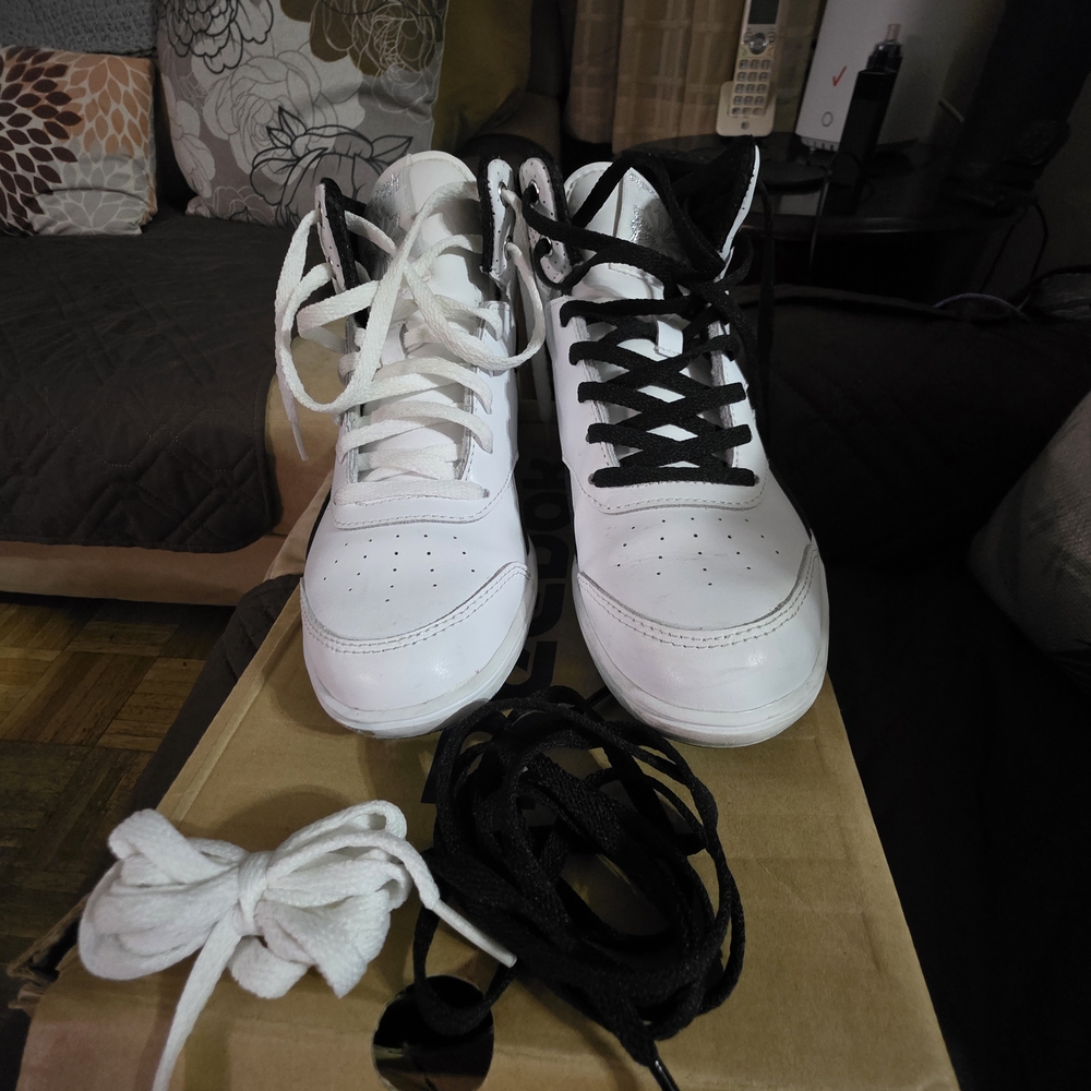 Reebok White and Black Women's Sneakers